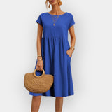 Minimalistinės Linijos Midi Suknelė