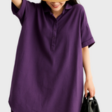 Lengva Lino Marškinėlių Suknelė