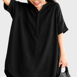 Lengva Lino Marškinėlių Suknelė