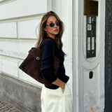 Amalia - Aksominė odinė rankinė