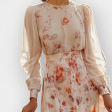 Romantiška Suknelė su Platus Rankovėmis