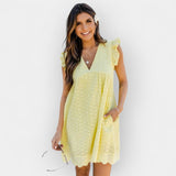 Vasaros Suknelė su Paslėptais Šortukais ir Kišenėmis